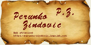 Perunko Zindović vizit kartica